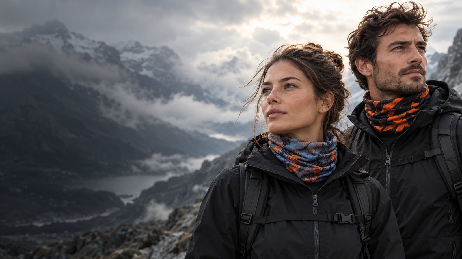 Outdoor sporcularının temsili özel baskılı buff kullanımı